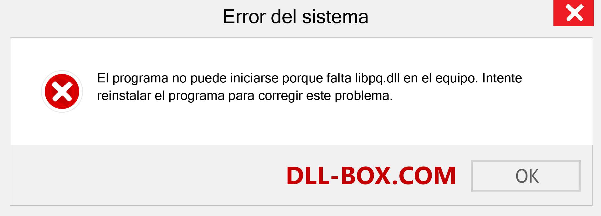 ¿Falta el archivo libpq.dll ?. Descargar para Windows 7, 8, 10 - Corregir libpq dll Missing Error en Windows, fotos, imágenes